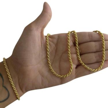 Imagem de Cordão Baiano 3Mm Feminino - Banhado A Ouro 18K