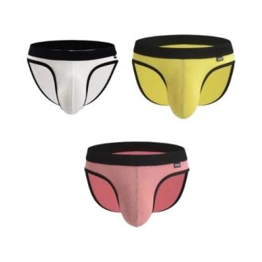 Imagem de Cuecas Sexy Masculinas Com Bolsa U, Pacote Com 3 Tangas, Roupas Íntima