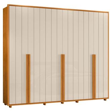 Imagem de Guarda Roupa Casal Volpi 6 Portas Mdf 278 Cm Cinamomo Off White Madetec