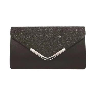 Imagem de Bolsa Clutch Envelope Feminina Brilhante E Elegante Para Festas, Casam