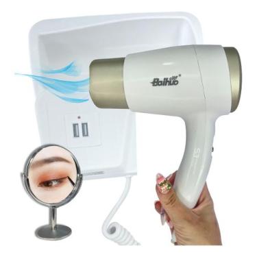 Imagem de Secador De Cabelo Branco 3500w Hotel Academia - IMPORTADA SB, Branco, 