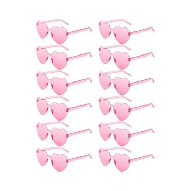 Imagem de Óculos De Sol Em Forma De Coração Coloridos Sem Armação, Vários Pares 