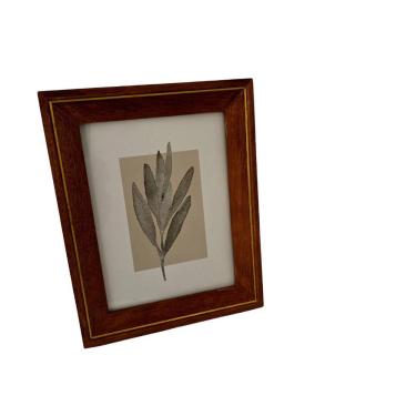 Imagem de Porta Retrato Madeira Nobre- Fio Dourado 15 X 20cm