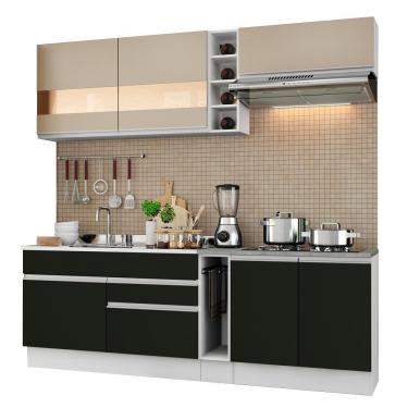 Imagem de Cozinha Parma com Armário e Balcão sem Tampo e Pia Madesa