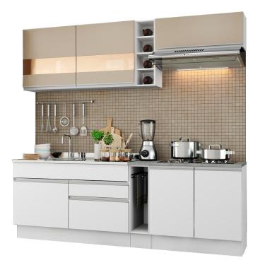 Imagem de Cozinha Parma com Armário e Balcão sem Tampo e Pia Madesa