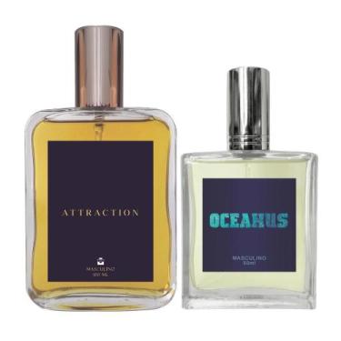 Imagem de Kit Perfume Masculino Attraction 100ml + Oceanus 50ml - Essência do Br