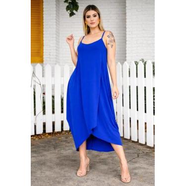 Imagem de Vestido transpassado moda femenina - modanascimento2021, Azul bic, M