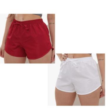 Imagem de Kit 2 Shortinhos Fitness Tactel Ana Shorts Praia Piscina, 1 Shorts Tac