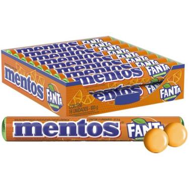 Imagem de Bala Mastigável Mentos Fanta Display 600g 16 Unidades, Laranja