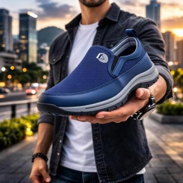 Imagem de Tênis Masculino Slip On Casual Confortável Leve Antiderrapante - ROTA 