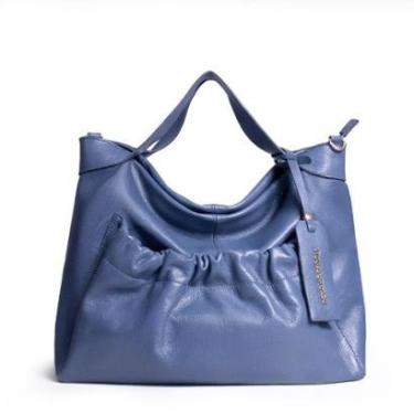 Imagem de BOLSA FEMININA EM COURO ALÇA DE MÃO DENIM "LARA ARTUSI AVEIRO"-Feminino