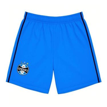 Imagem de Shorts Grêmio Infantil Juvenil Azul Oficial, Tam 2