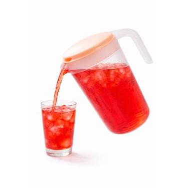 Imagem de Jarra Plástica 3,5L Transparente com Tampa Amarela , Jarra de Suco Águ