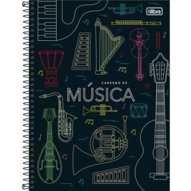 Imagem de Caderno de Música Espiral Capa Dura Universitário Tilibra 80 Folhas