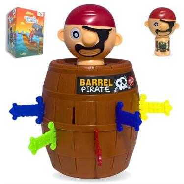 Imagem de Brinquedo Infantil Pula Pirata Barril Crianças Competição - - Europio,