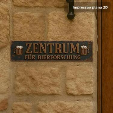 Imagem de Placa De Metal Vintage Do Centro De Pesquisa De Cerveja 16x4, Placa De
