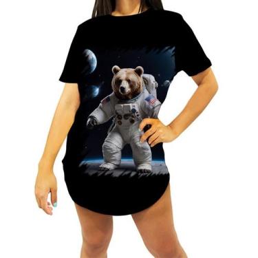 Imagem de Camiseta Longline Urso Astronauta Espaço - Kasubeck Store®, M