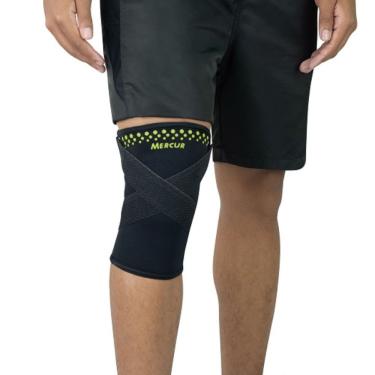 Imagem de Joelheira De Termocompressão Com Cintas Cruzadas Mercur - Tamanho M