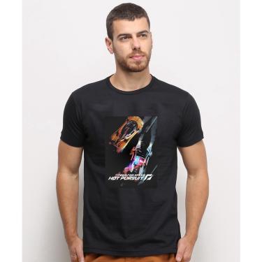 Imagem de Camiseta masculina Preta algodao Need For Speed Hot Pursuit Capa