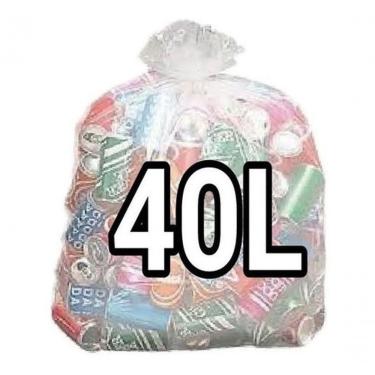 Imagem de Saco para Lixo 40 Litros 50x60 cm Parede Dupla Micra 06 para Resíduos Domésticos Transp...