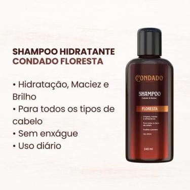 Imagem de Shampoo Condado Floresta 140 ml Barba Cabelo Bigode Refrescante Hidrat