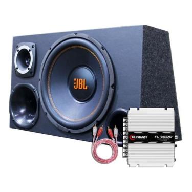 Imagem de Caixa Trio Subwoofer Jbl 12 Polegadas Taramps Tl-1500 + Cabo Rca 5 Met