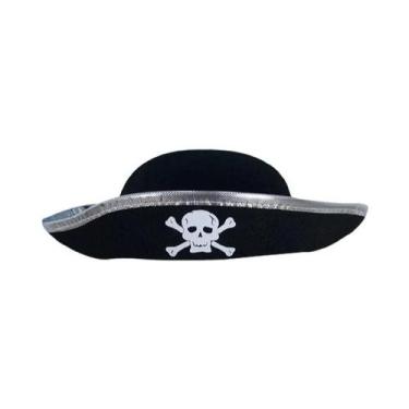 Imagem de Fantasia De Pirata Infantil Para O Halloween, Chapéu Com Fitas Vermelh