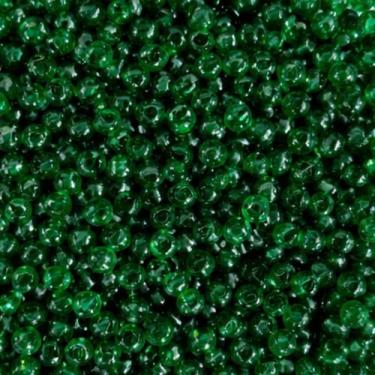 Imagem de Miçanga Vidro Verde Transparente 3,6mm 100g p/ Guia Umbanda Candomblé 