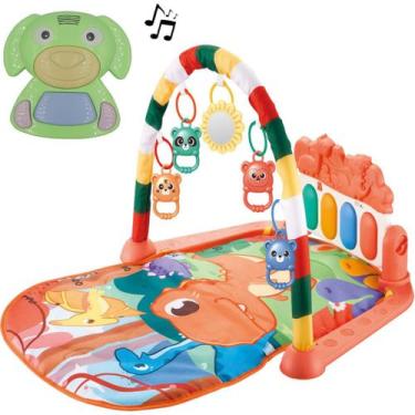 Imagem de Tapete Atividade Vermelho Bebe E Brinquedo Cachorro Musical - Color Ba