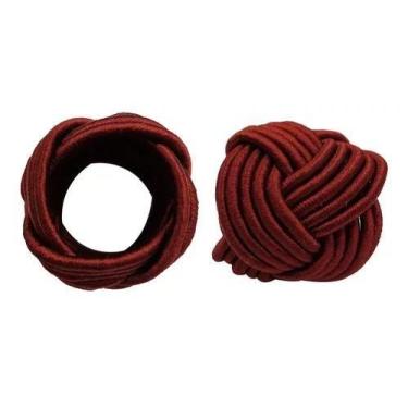 Imagem de Kit porta guardanapos nia cordas 4pcs vermelho - niazitex