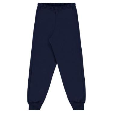 Imagem de Calça Infantil Unissex em Moletom Bee Loop, Azul marinho, 1