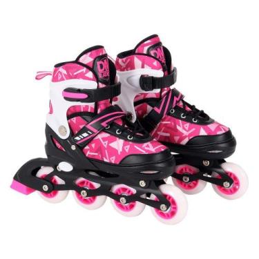 Imagem de Patins Inline Ajustável Radical Rosa M DM Toys DMR6556