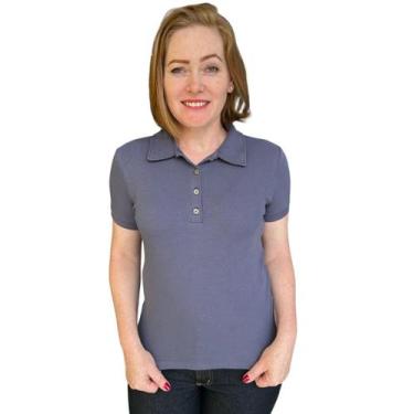 Imagem de Camisa polo hering manga curta feminino ref: her4ha2, Azul, P