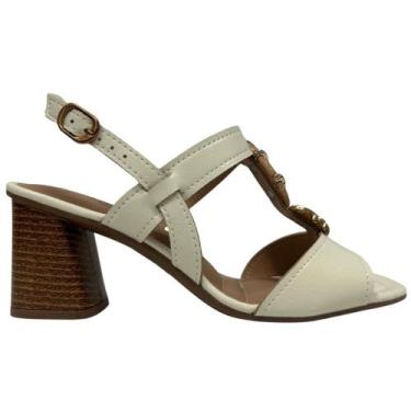 Imagem de Sandália dakota salto fivela viere ref: y9762 feminino, Cream, 35