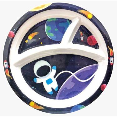 Imagem de Prato Refeição Infantil com Divisórias Astronauta Fazenda Modelo:Astro