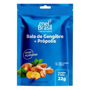 Imagem de Bala Mel Brasil Zero Gengibre e Própolis 22g