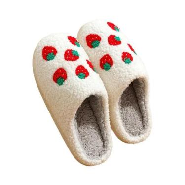 Imagem de Pantufas Femininas De Algodão Quentes Para O Inverno, Com Estampa De A