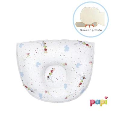 Imagem de Travesseiro Anatômico Para Bebê Recém Nascido Anti Cabeça Chata Pipa -
