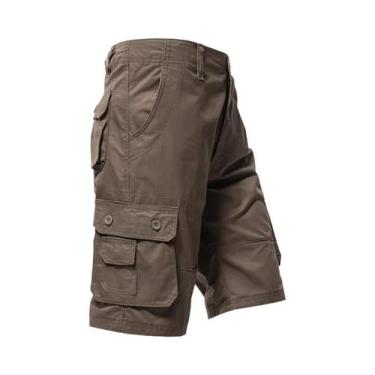 Imagem de Bermudas Cargo Masculinas Tamanho Grande Esportivas Hip Hop Streetwear