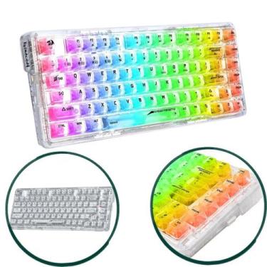 Imagem de Teclado Mecânico Redragon Elf Pro K649 Transparente RGB Bluetooth Wire