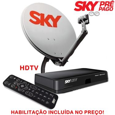Imagem de Sky Pre Pago Flex HD - Kit Completo 60 cm com Habilitação