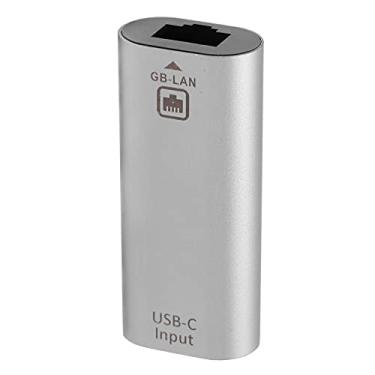 Imagem de PUSOKEI Adaptador Ethernet USB C, adaptador de rede LAN Gigabit Ethernet para telefones, computadores tablets, suporta taxa de transmissão de 10/100/1000Mbps