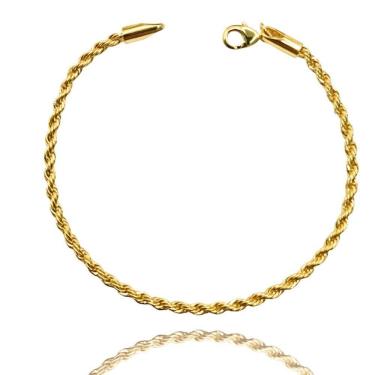 Imagem de Pulseira Banhado A Ouro Corrente Cordão Baiano Anna Prado