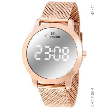 Imagem de Relógio Digital Feminino Champion Espelhado Rosé CH40106P