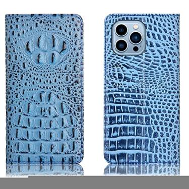 Imagem de GSYH Capa para iPhone 13 Mini/13/13 Pro/13 Pro Max, couro legítimo magnético fecho flip folio carteira capa com compartimentos para cartão Kickstand capas de TPU à prova de choque, azul, 13pro max 17 cm