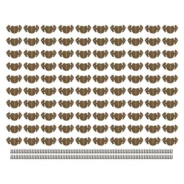 Imagem de 100 peças caixa de madeira decoração de canto vintage metal livro protetor de canto para mesa caixa de joias caixas de madeira móveis