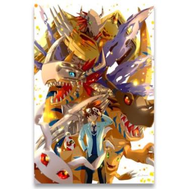 Imagem de Poster Decorativo 42cm X 30cm A3 Brilhante Digimon World - Bd Net Coll