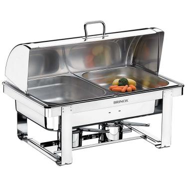 Imagem de Chafing Dish Brinox Savoy com 2 Cubas 1099/202 - 5 Peças