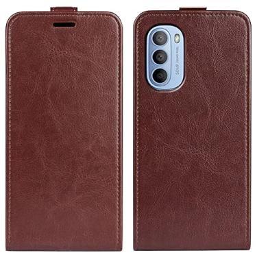 Imagem de YUNCHAO Caixa de telefone Para Motorola Moto G31 4G R64 TEXTURA Única capa de couro de couro vertical capa para celular