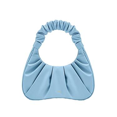 Imagem de JW PEI Bolsa feminina Gabbi Ruched Hobo, Azul claro